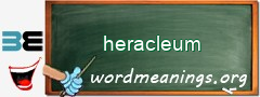 WordMeaning blackboard for heracleum